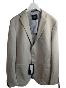 Digel Modern Fit Beige Lightweight Blazer Grey Lining New With Tags Size 46R - Picture 1 of 10