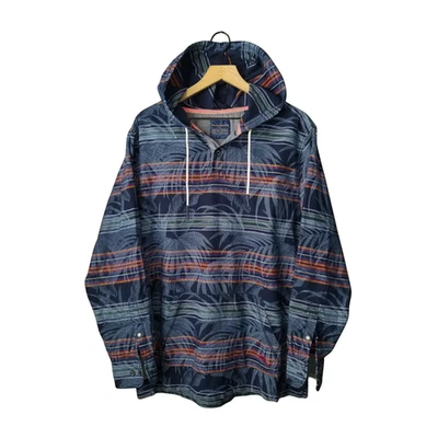 Tommy Bahama X Pendleton Sudadera con Capucha Camisa Isla Serape Azul Baja Pullover NUEVO Lg Foto 1 de 4