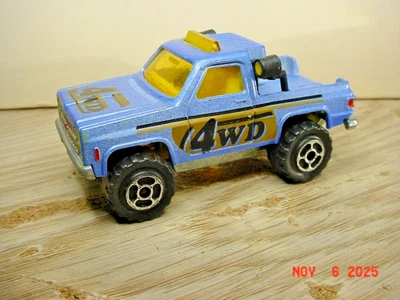 Chevy C10 1982 Majorette 228 platón corto 4x4 azul Francia 1/62 j2007 Foto 1 de 4