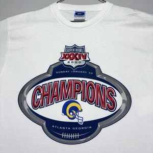 VTG St. Louis Rams Super Bowl XXXIV Shirt - White - DEADSTOCK - NWOT - LARGE - Picture 1 of 5