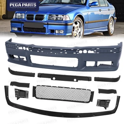 For 92-99 BMW E36 3 Series M3 Style Replacement Front Bumper Body Kit w/ Grille — 第 1/4 张图片