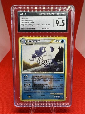 Pokémon TCG Poliwrath 21/95 Unleashed Regional Championship Stamp CGC 9.5 MINT+ - Image 1 of 3