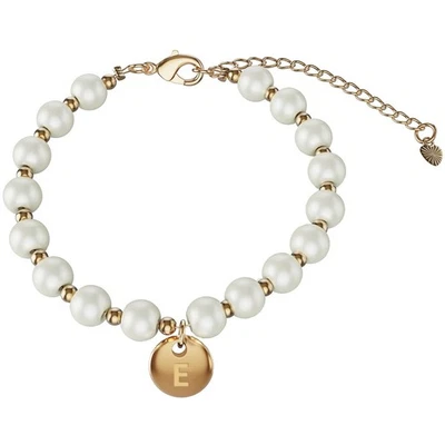 Pulsera de propuesta de niña flor delicada pulsera con dije inicial de oro para niña... Foto 1 de 4