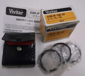 VIVITAR CLOSE-UP LENS SET, +1,+2,+4, 46mm, CASE, INSTRUCTIONS, JAPAN MADE - Picture 1 of 5