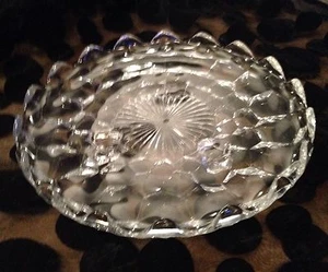 VINTAGE FOSTORIA AMERICAN CRYSTAL CUBE CLEAR FOOTED  BON BON/CANDY Bowl/Dish - Picture 1 of 7