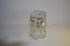 Fido Bormioli Rocco Glass Jar with Hinged Lid 1 Liter - Made In Italy - Picture 1 of 4