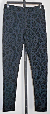 Calça Leggings Feminina Jockey Floral Flocada Preta P Nova com etiquetas - Imagem 1 de 2