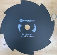 10 "Archer BrushCutter Trimmer Grass Weed Blade 8 TOOTH 1" Arbor 20mm 1.8mm 
