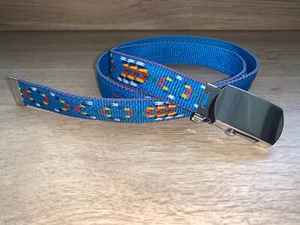 New Kids Childs Children Blue Canvas Belt 25mm School Wedding Suit New V13 - Picture 1 of 3