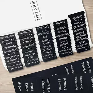 Black Bible Tabs for Women/Men/Kids, Catholic Bible Tabs Old & New Testament ... - Picture 1 of 7