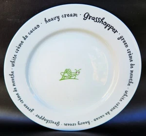Pottery Barn Bar Lingo GRASSHOPPER Appetizer/Canapé REPLACEMENT Plate (EUC) - Picture 1 of 3