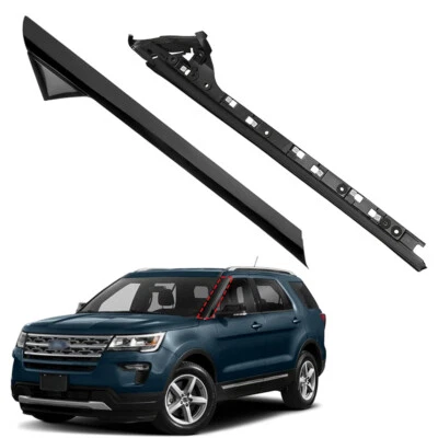 2Pcs For 2011-19 Ford Explorer Left Driver Side Windshield A-Pillar Molding Trim Foto 1 de 4