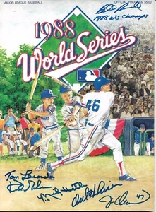 1988 World Series Team Signed Program Gibson Lasorda Signed Program PSA/DNA (C) - Picture 1 of 2