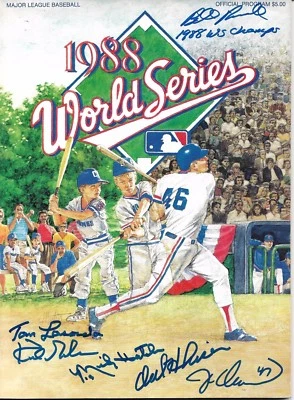 1988 World Series Team Signed Program Gibson Lasorda Signed Program PSA/DNA (C) - Image 1 of 2