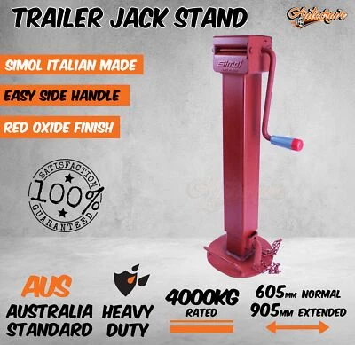 SIMOL TRAILER JACK STAND 4000KG HEAVYDUTY EXTENDABLE STABILIZER LEG CARAVAN WELD - image 1 of 4