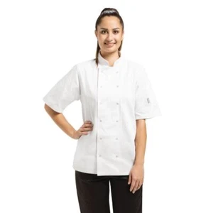 Whites Vegas Chefs Jacket Short Sleeve White Polycotton - Size L - Picture 1 of 7