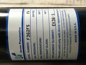 Arrow Pneumatics 9001 Pneumatic Drain Filter F362F5 - Picture 1 of 3