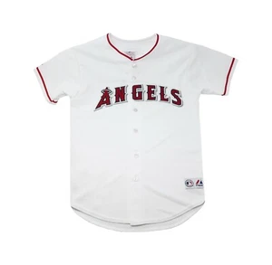 Majestic Youth Big Kids Children Juniors White Red Home Jersey Anaheim Angels - Picture 1 of 2