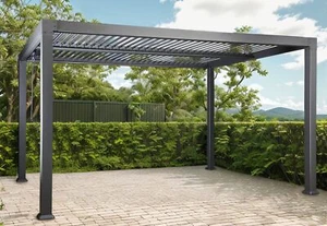 Pavillon Dubai Lamellen Alu Dach fest Pergola Aluminium Pavillon 3x4m UV Schutz - Bild 1 von 11