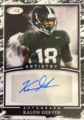 Kalon Gervin 2022 SAGE Artistry Auto RC - Image 1 of 2