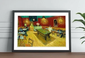 Van Gogh The Night Cafe CLASSIC FRAMED WALL ART POSTER PAINTING PRINT 4 SIZES - Picture 1 of 14