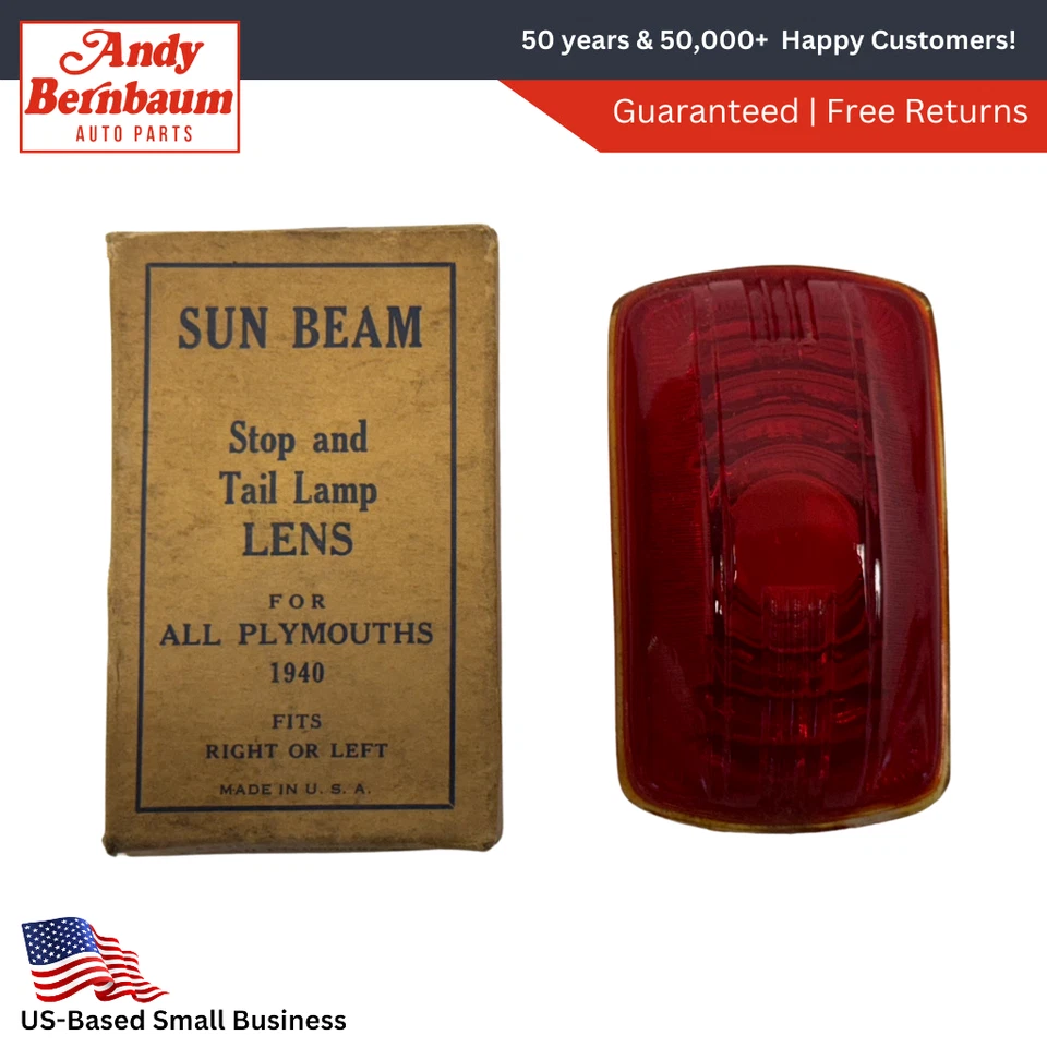 For 1940 Plymouth P9 Roadking P10 Deluxe Stop & Tail Light Lamp Lens 117. - Изображение 1 из 4