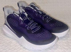 UNDER ARMOUR Flow Breakthru 2 Purple White Grey Basketball Shoes NEW Womens 10 - Picture 1 of 8