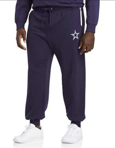 Dallas Cowboys Authentic Apparel Blue Jogger Pants Drawstring Zip Pocket, NWT Cover