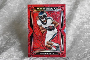2024 Panini Obsidian DeVonta Smith Red /49 Philadelphia Eagles - Picture 1 of 2