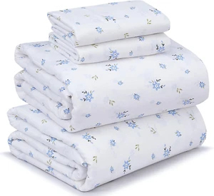 100% Cotton Sheets - Crispy Cooling Percale Sheets for Queen Size Bed, Breathabl - Picture 1 of 9
