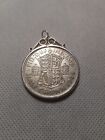 1944 George VI Silver Half Crown Coin in a Silver Mount