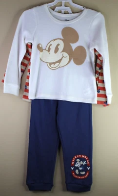 Camisas y pantalones de manga larga Disney Mickey Mouse para niños 3 piezas talla 5 Foto 1 de 4