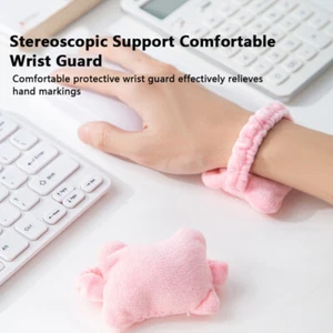 Plush Hand Pillow Mouse Wrist Guard Mouse Wrist Band Support Cushion - Photo 1/19