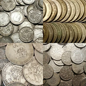 20 Oz Pre 1947 British Silver Coins - Threepence To Half Crowns Bulk Not Scrap - Picture 1 of 5