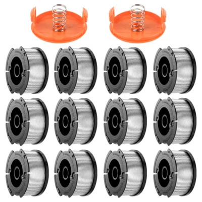 FOREVER SPEED 12x Spulen & Spulendeckel Für Black & Decker Rasentrimmer Trimmer Fadenspule Set