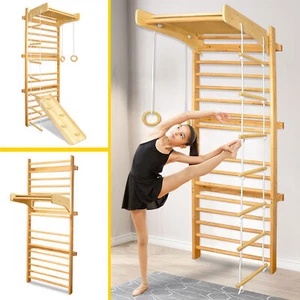 Trainieren Turnwand Heimsportgerät Sprossenwand Kindersportgerät Kletterwand Gym - Bild 1 von 13