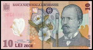 🇷🇴 ROMANIA POLYMER 10 LEI 2008 UNC * NIKOLA GRIGORESCU *** - Picture 1 of 2