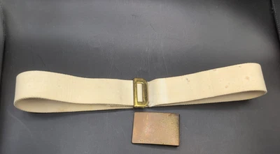 WWII/2 USMC enlisted dress blue belt and white buckle set - Image 1 of 4