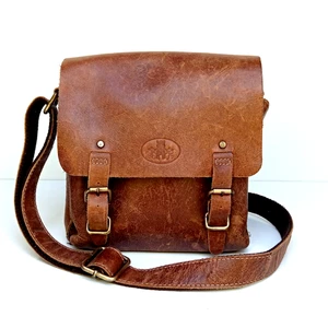 π₯ Borsa ROWALLAN fatta a mano in pelle pregiata - look patina invecchiata indossata naturalmente - Foto 1 di 18