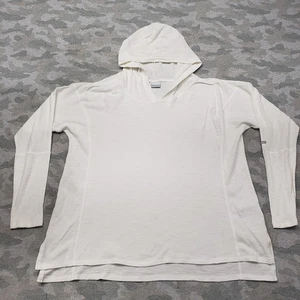 Columbia Top Womens 1X White Pullover Hooded Long Sleeve - Picture 1 of 13