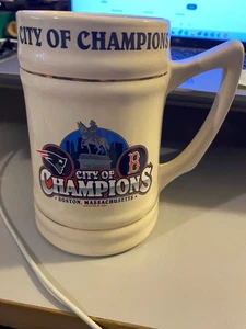 Vintage Boston City of Champions Stein Tasse - Boston Red Sox/New England Patriots. - Bild 1 von 3