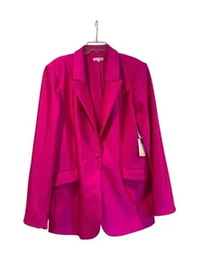 New Good American Single Button Scuba Blazer Fuschsia Classic Plus 6 3X Stretch - Bild 1 von 13