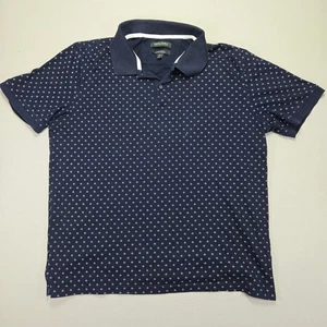Banana Republic Luxury Touch Polo Shirt Diamond Print Standard Fit Large - Picture 1 of 7