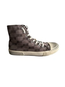 Balenciaga Paris Sneaker High Top BB Monogram Größe 8 EU 42 UVP 600£ Grau/Braun - Bild 1 von 21