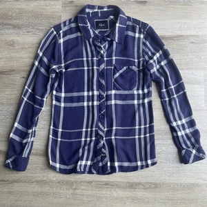 Rails Damen lila kariertes Flanellhemd kleine Knopfleiste Langarm weich - Bild 1 von 6