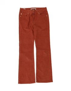 SUPERDRY Womens Bootcut Corduroy Trousers W30 L31 Orange Cotton DA09 - Picture 1 of 3