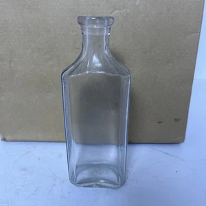 Antique Clear Glass Medicine Bottle Small Apothecary - Picture 1 of 8