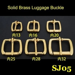 2X Solid Brass Roller Pin Buckle Slider Bar Strap Luggage Accessor Leather craft - Picture 1 of 13