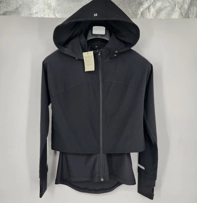 NUEVA Chaqueta de Correr Sweaty Betty Fast Track Para Mujer XXS Negra Ligera Nueva con Etiquetas Foto 1 de 4