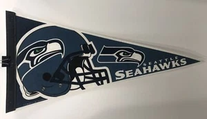 Seattle Seahawks Pennant NFL Helmet Football 12x30 RICO  - Picture 1 of 11